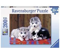 (TG. 200 Pezzi) Ravensburger Italy- Puzzle Tre Cuccioli di Husky, Multicolore, 2