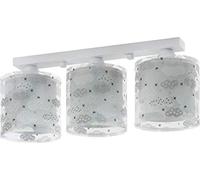 Dalber Plafoniera Clouds per stanza bimbi a 3 luci grigio Dalber