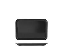 (TG. 20x30x2 cm) H&H Vassoio con Bordo, 30x20x2 cm, Melamina, Nero, 20x30x2 cm -
