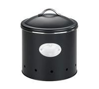 (TG. 21 x 18.7 x 18.7 cm) WENKO Barattolo portaoggetti Nero con fori, 4 litri, t
