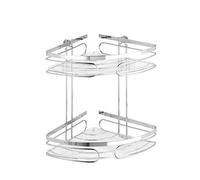 (TG. 21 x 21 x 29.5 cm) Wenko 20412100 Mensola angolare 2 piani Premium - fissag