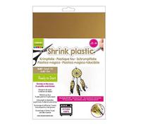 (TG. 21 x 30 cm) Vaessen Creative Plastica Termoretraibile, Oro, 25 Fogli, Forma