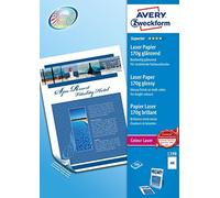 (TG. 210 x 297) Avery Instant Dry Technology- Carta Fotografica Lucida per Stamp