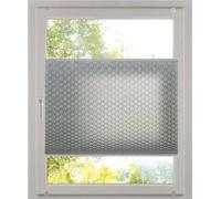 (TG. 210 x 50 cm) K-home Tenda plissettata Klemmfix effetto 3D, grigio, 50 x 210