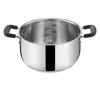 (TG. 22 cm) Lagostina Pratica Casseruola Fonda 2 Maniglie per Induzione, Grigio,