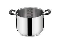 (TG. 22 cm) Lagostina Pratica Pentola Alta 2 Maniglie per Induzione, Grigio, 22