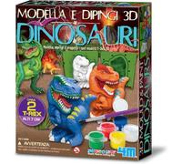 (TG. 22 cm (W) x 18 cm (L) x 5 cm (H)) 4M Modella e Dipingi Dinosauri 3D - Kit C