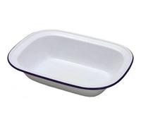 (TG. 22 x 16 x 5 cm) IBILI "Blanca Rettangolare/Profonda in Acciaio smaltato, Co