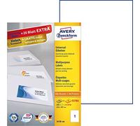 (TG. 220 Blatt, 220 Etiketten) Avery, 3478-200,Etichetta autoadesiva, A4, 210 mm
