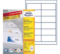 (TG. 220 Blatt, 2640 Etiketten) AVERY Etichetta Universale, 97 x 42,3 mm, Bianco