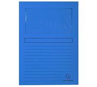 (TG. 22x31) Exacompta 50102E Cartelle a L, 22x31 cm, Blu Scuro - NUOVO