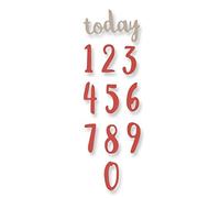 (TG. 23.3 x 7 x 0.2 cm) Sizzix Thinlits Fustella, Numeri di Pennello - NUOVO