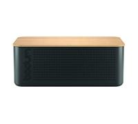 (TG. 23.8 x 37.2 x 14.3 cm) Bodum: Bistro Bread Box/Bin with Bamboo Lid in Nero