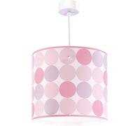 Dalber - Lampada da soffitto, a sospensione rotonda, colore: rosa, led, plastica