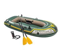 (TG. 236 x 114 x 41 cm) Intex 68347NP Canotto, PVC, Verde/Nero, 236 x 114 x 41 c