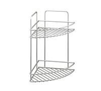 (TG. 23x23x35 cm) Metaltex Reflex Mensola angolare 2 Piani, Filo Ferro, Grigio M