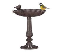 (TG. 24.5 x 22 x 18 cm) Relaxdays Abbeveratoio per Uccelli Selvatici a Colonna,