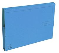 (TG. 24,5x32,5) Exacompta 47672E Cartelle con Tasca, 37.50 x 26.80 x 14 cm, Blu,