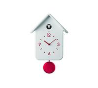 Orologio da Parete a Cucù QQ 24,8x12xh39 cm - con pendolo removibile colore bianco- il cucù canta tante volte quante sono le ore bianco