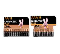 (TG. 24 Batterie) Duracell - 24 Batterie Plus Alcaline (12 AA + 12 AAA), 1.5 V L