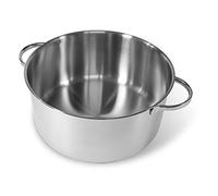 (TG. 24 cm) Moneta Allegro Casseruola 2m 24 cm in Acciaio Inox per tutti i Fuoch