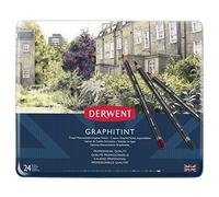 (TG. 24 pezzi) Derwent Graphitint Matite di Grafite Colorata Idrosolubile in Sca