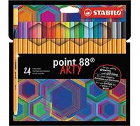 (TG. 24 unit (Confezione da 1)) Fineliner - STABILO point 88 - ARTY - Astuccio