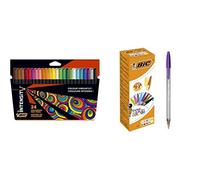 (TG. 24 Unita) BIC Intensity, Color Up, Pennarelli Colorati Punta Media (0.8mm),