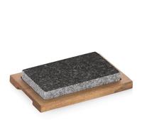 (TG. 24 x 16 x 4 cm) kela hot stone con piatto da portata, griglia in pietra, bi