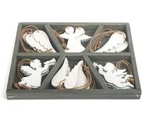 (TG. 24 x 19 x 2 cm) Small Foot 10542 Pendagli Decorativi Angeli, Legno, Transpa