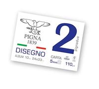 (TG. 24 x 33 cm) Pigna, Blocco da Disegno PignaDue, cucitura punto metallico, Fo
