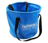 (TG. 240 x 250mm) Faithfull Waterproof Collapsible Bucket - Strong, Lightweight