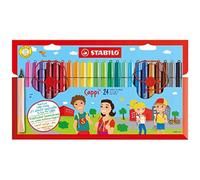 (TG. 24er Pack) Pennarello con cordino porta cappuccio - STABILO Cappi - Astucci