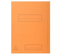 (TG. 24x32) Exacompta 335007E Cartelle con Alette, 24x32 cm, Arancio - NUOVO