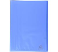 (TG. 24X32) Porta documenti, traslucido, 30 buste, 60 vani, blu, set di 4 - NUOV