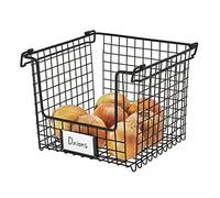 (TG. 25,4 cm x 25,4 cm x 19,7 cm) iDesign Cesto portaoggetti, Grande cesto metal