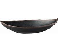 (TG. 25,5 x 14 x 5,5cm) APS Foglia Guscio - Marone, Melamina, Nero, 25,5 x 14