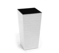 (TG. 25 cm) Siena Garden - Vaso per piante Nizza, in plastica, 25 cm, colore: Bi