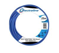 (TG. 25 m) Electraline 13162 Cavo Unipolare FS17, Sezione 1 x 2.5 mm², Blu, 25