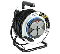 (TG. 25 m) Electraline 208682 - Avvolgitore elettrico professionale 25 m per can