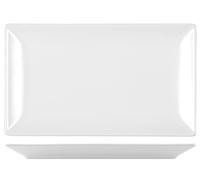 (TG. 25 x 15 cm) H&H 6 piatti in stoneware osaka bianco rettangolare 25x15 - NUO