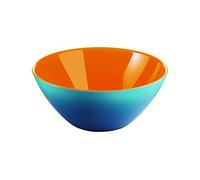 (TG. Ø25 x h10.5 cm) Guzzini Contenitore My Fusion, Blu/Arancione, Ø25 x h10.5