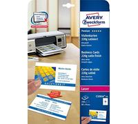(TG. 250 Karten) Avery Zweckform, C32016-25, 25 Fogli, Biglietti da visita, sati