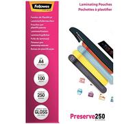 (TG. 250 my) Fellowes 5401802 Pouches Lucide Preserve250, Formato A4, 250 Micron
