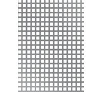 (TG. 250 x 500 x 0,8 mm) GAH-ALBERTS lastre di acciaio perforati fori quadrati d