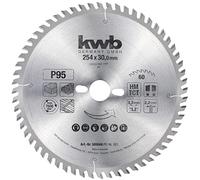 (TG. 254 x 30 mm) kwb lama per sega circolare 254 x 30 mm, taglio molto fine, ad