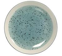 (TG. 26.5 cm) H&H Mimosa Set 6 Piatti Piani, Stoneware, Azzurro, 26.5 cm - NUOVO