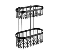 (TG. 26,5 x 33 x 14,5 cm) WENKO Scaffale da Parete a 2 Ripiani Classic Plus Blac