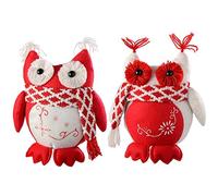 (TG. 26.67x15.24x27.94 cm) WeRChristmas, Set di 2 Gufi di Natale, 28 cm, Colore: