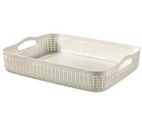 (TG. 26.8x35.2x7.4 cm) Curver Knit Basket A4 - 4,5 Lt - 35X27X7H Bianco - NUOVO